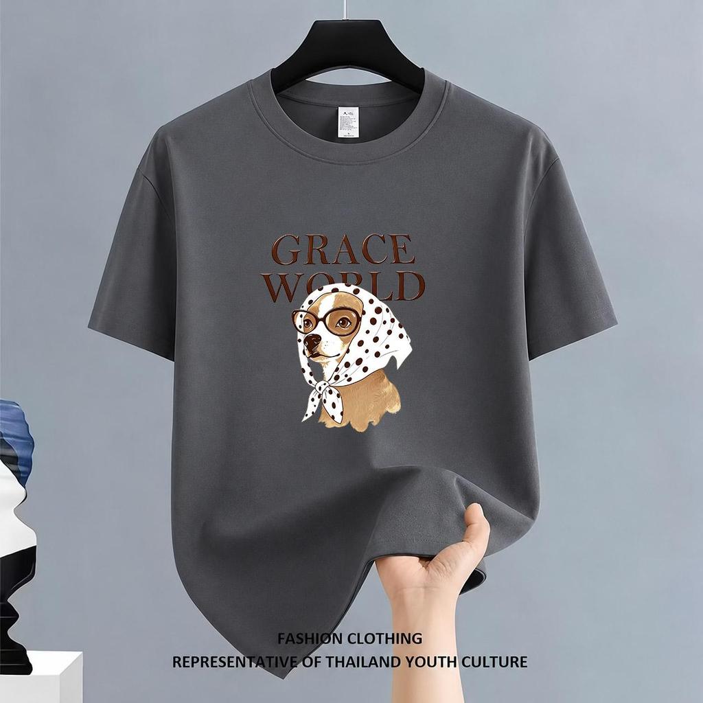 พร้อมส่ง tshirt M-3XL ผู้หญิง สไตล์เกาหลี ผ้านิ่ม เสื้อตัวบน พิมพ์ลาย แขนสั้น โอเวอร์ไซส์ เสื้อยืด