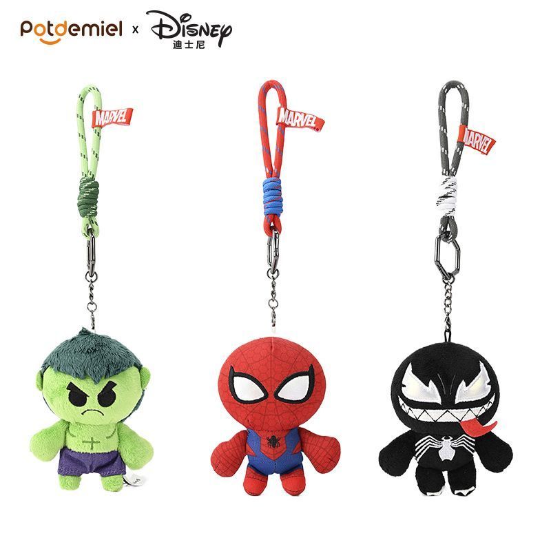 Marvel Series Venom Doll Pendant Spiderman Hulk Plush Doll พวงกุญแจจี้