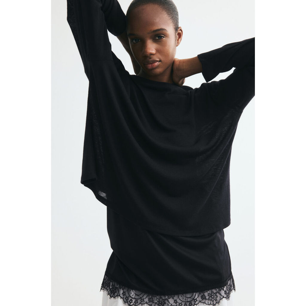 H&M توب نسائي بطبقات ودانتيل — صورة 2