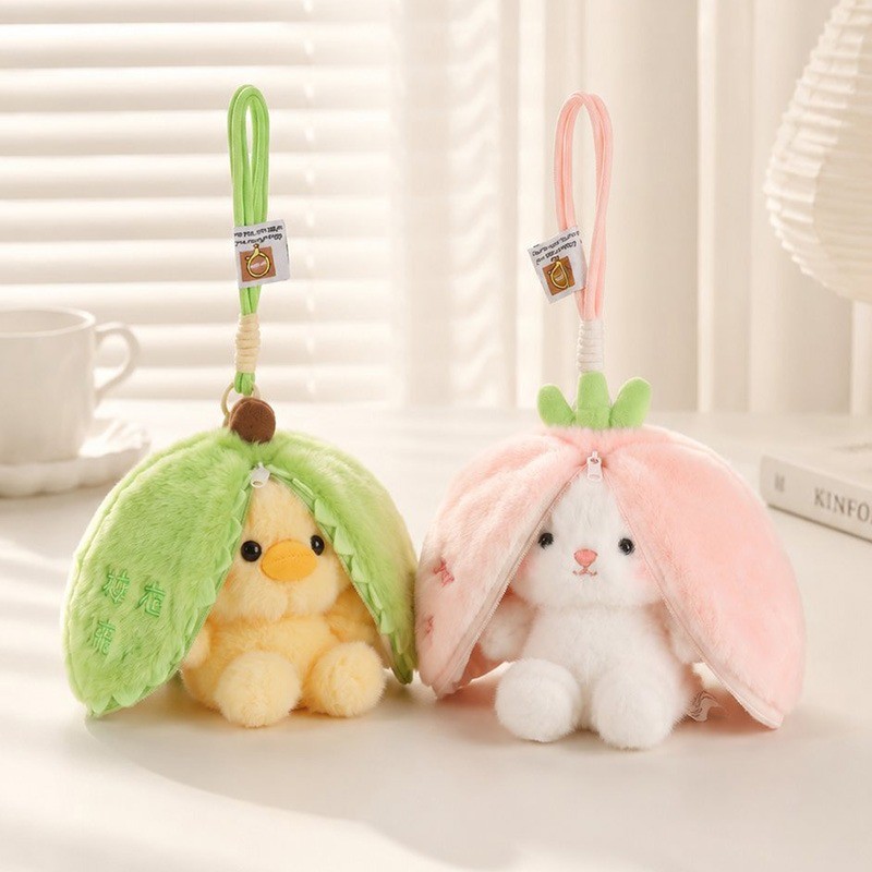Fruit Plush Bag Charm Option A Option B Option C Option D Transforming Toy Backpack Gift