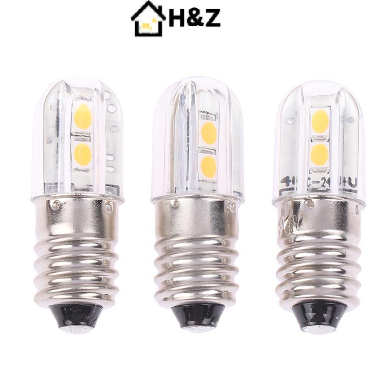 H & Z E10 หลอดไฟ LED 6V 12V 24V อัพเกรดหลอดไฟ 4LED โคมไฟสําหรับไฟฉายตัวบ่งชี้หลอดไฟไฟหน้ามอเตอร์จักร