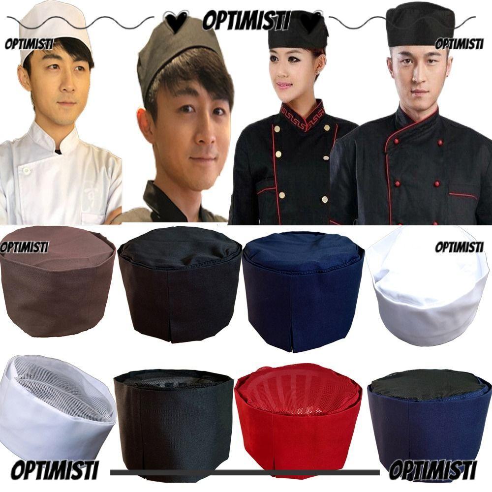 OPTIMISTI8E Mesh Top Skull Cap Breathable Cooking Hat หมวกทํางาน
