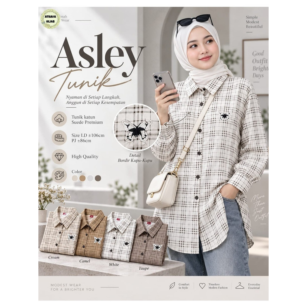 0909 ASLEY TUNIK by AtHAYA DAILY WEAR FASHION HIJAB STORE // NOVIISTUFF