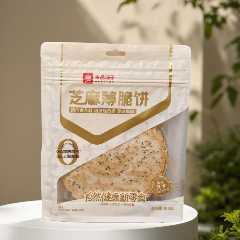 Liangpin Shop Sesame Crepes 100g เครปงา Crispy Burnt Casual Snacks Food Snacks 0902