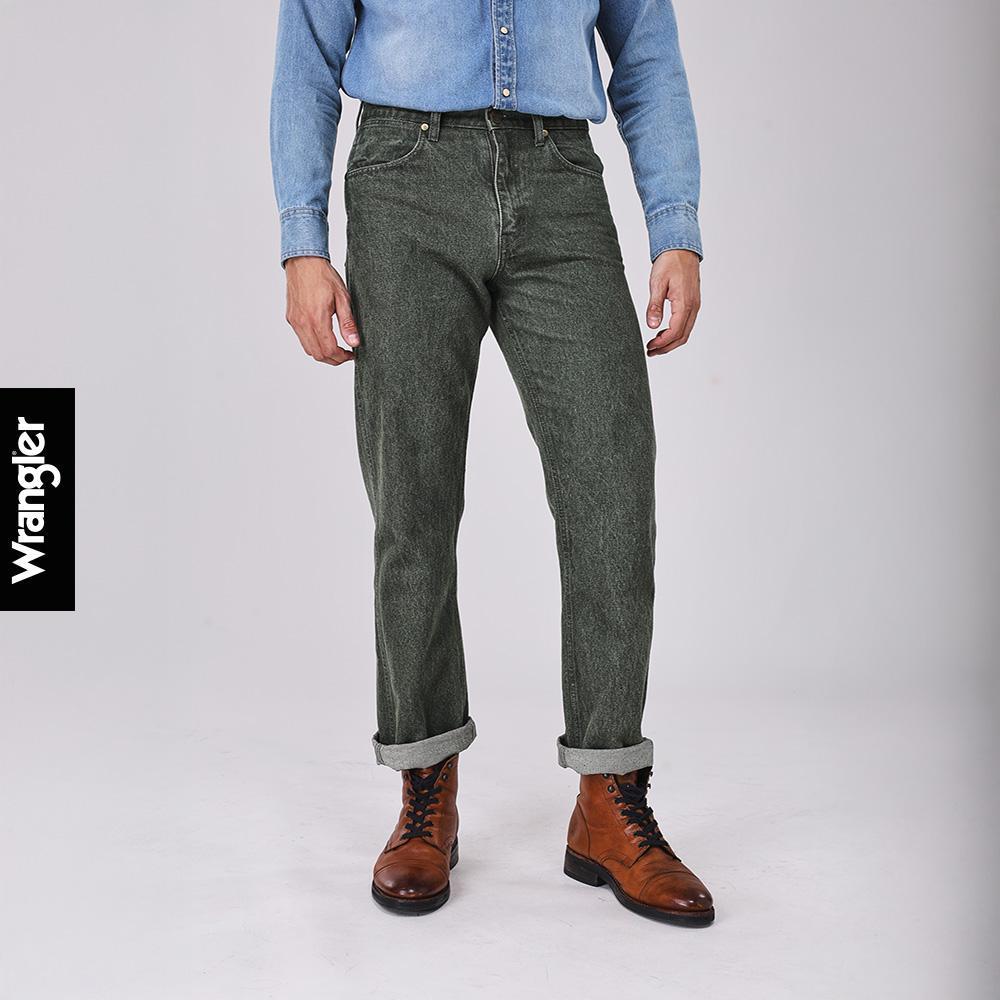 WRANGLER กางเกงยีนส์ผู้ชาย คอลเลคชั่น Beyond Denim เอวกลาง ทรงตรง รุ่น WR F126MMWZN26 สีเขียว