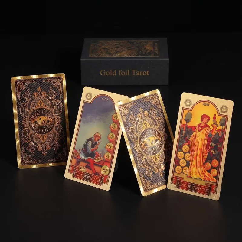 🔥พร้อมส่ง🔥【RWS】 Rider-Waite Tarot ไรเดอร์เวท ไพ่ทาโรต์ 80 Cards PVC Gold Foil Embossed ฟอยล์ทอง ปั๊ม