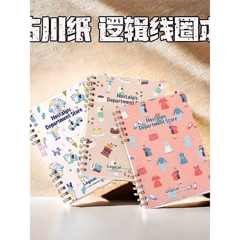 Nakabayashi Nakabayashi X Furukawa Papercraft Limited Co-Branded Notebook A6 Coil Notebook Girl Styl