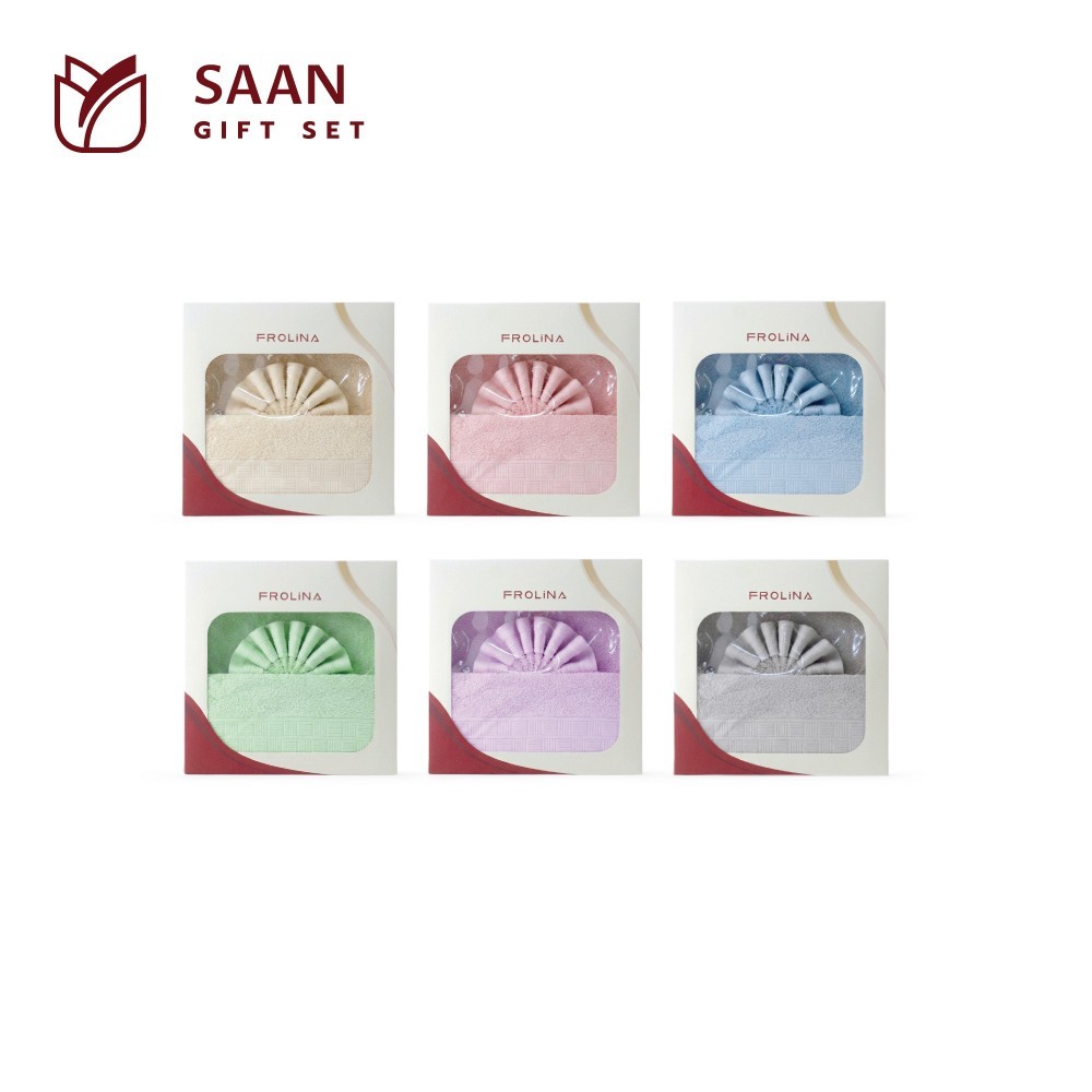 Frolina Gift Set Mala Saan Collection ผ้าขนหนูเช็คตัว ขนาด 27x54 นิ้ว