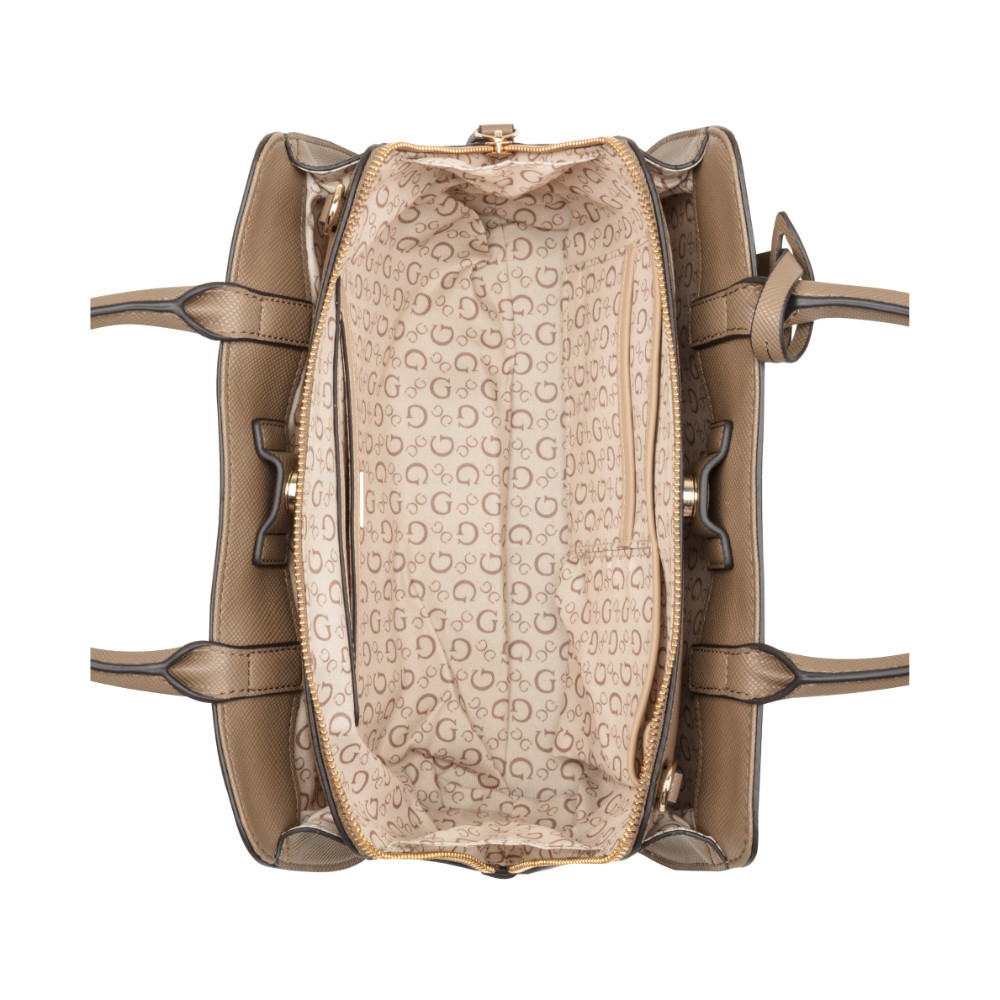 GUESS حقيبة CADENCE Satchel — بني — صورة 4