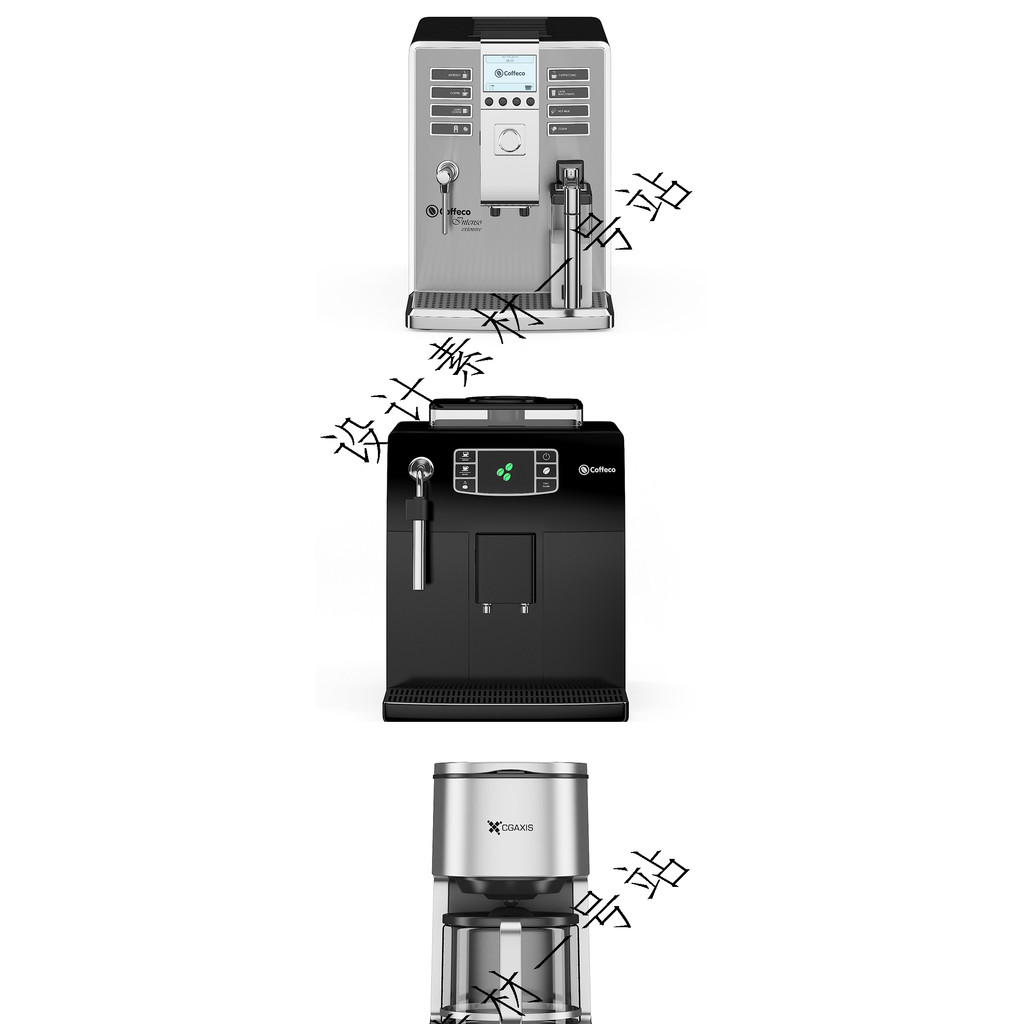 3D C4D FBX เครื่องครัวในร่มเครื่องครัวเครื่องใช้ไฟฟ้าขนาดเล็ก Wall Breaker JUICE เครื่องชงกาแฟรุ่น 3