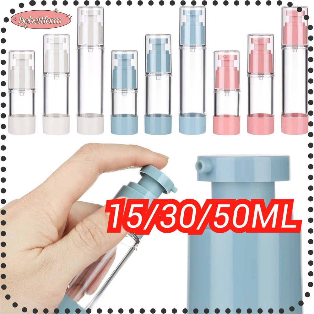 BEBETT ขวดหัวปั๊มสูญญากาศ ใส่ครีม เจล โลชั่น เครื่องสําอาง สามารถเติมได้ 15/30/50ml.