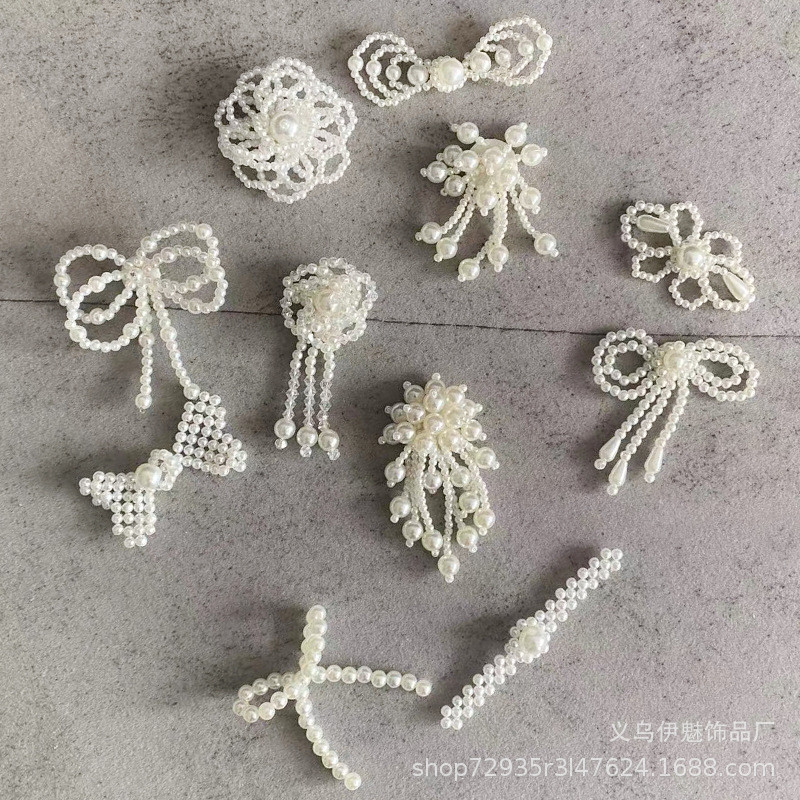 สร้อยคอมุกโบว์ DIY และส่วนประกอบสำหรับทำเสื้อผ้าและเครื่องประดับ FYP922