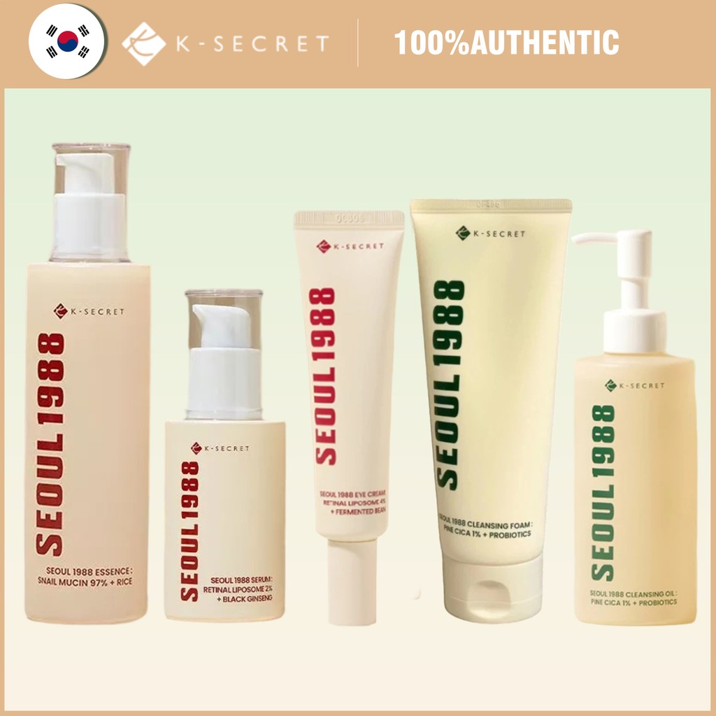 [K-SECRET ] โซล 1988 สกินแคร์ คอลเลคชั่น – เอสเซ้นส์, เซรั่ม, ครีม, อายครีม & คลีนซิ่ง