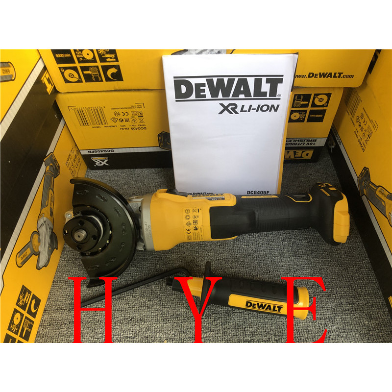DEWALT DEWALT เครื่องบดมุม DCG405fn หัวแบน 18V ไร้สายลิเธียมไฟฟ้าเครื่องบดมุม 125/110 เครื่องตัด