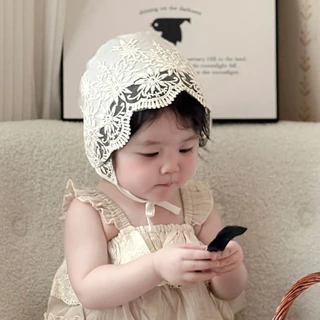 หมวกเด็กลูกไม้ลายดอกไม้น่ารักหวานเจ้าหญิง0-12 เดือน