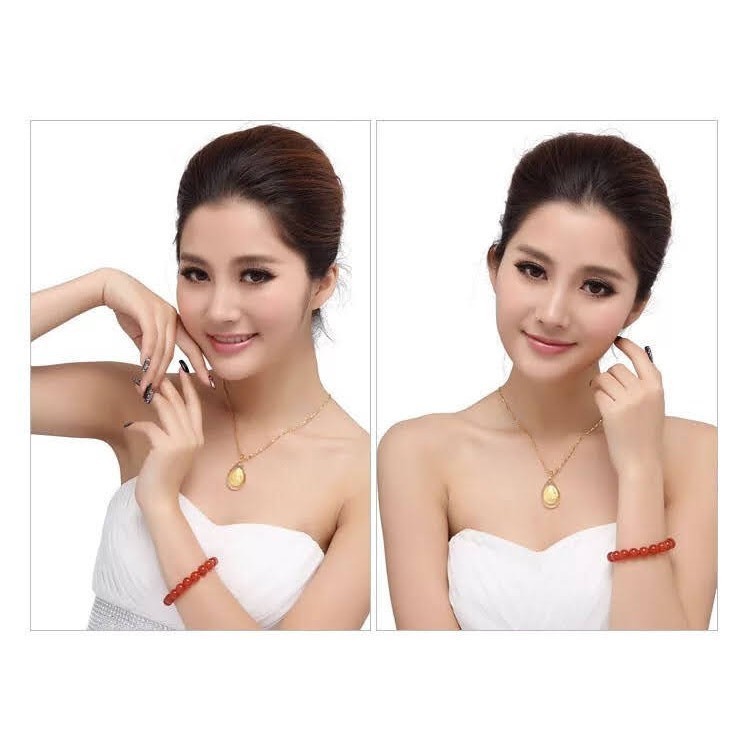 TMT สร้อยคอพระพุทธหยดน้ําคริสตัลโนเบิล - SP001075