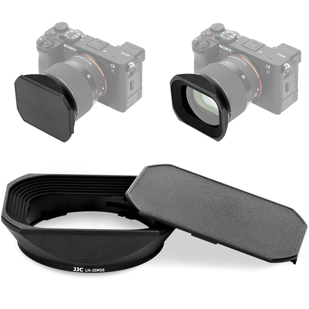 新品 JJC เลนส์ฮู้ดซิลิโคนสำหรับ SIGMA LH-582-01 ทำจากอะลูมิเนียมคุณภาพสูง ป้องกันแสงสะท้อนและฝุ่น พร้อ