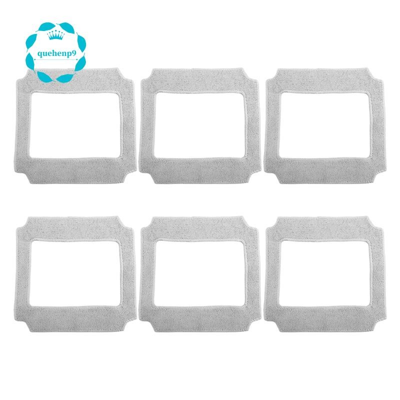 [Fast Q9]6PCS หุ่นยนต์ทําความสะอาดหน้าต่าง Mop ผ้าทําความสะอาด Rag ผ้าเช็ดตัวผ้าฝุ่นผ้าทําความสะอาดส