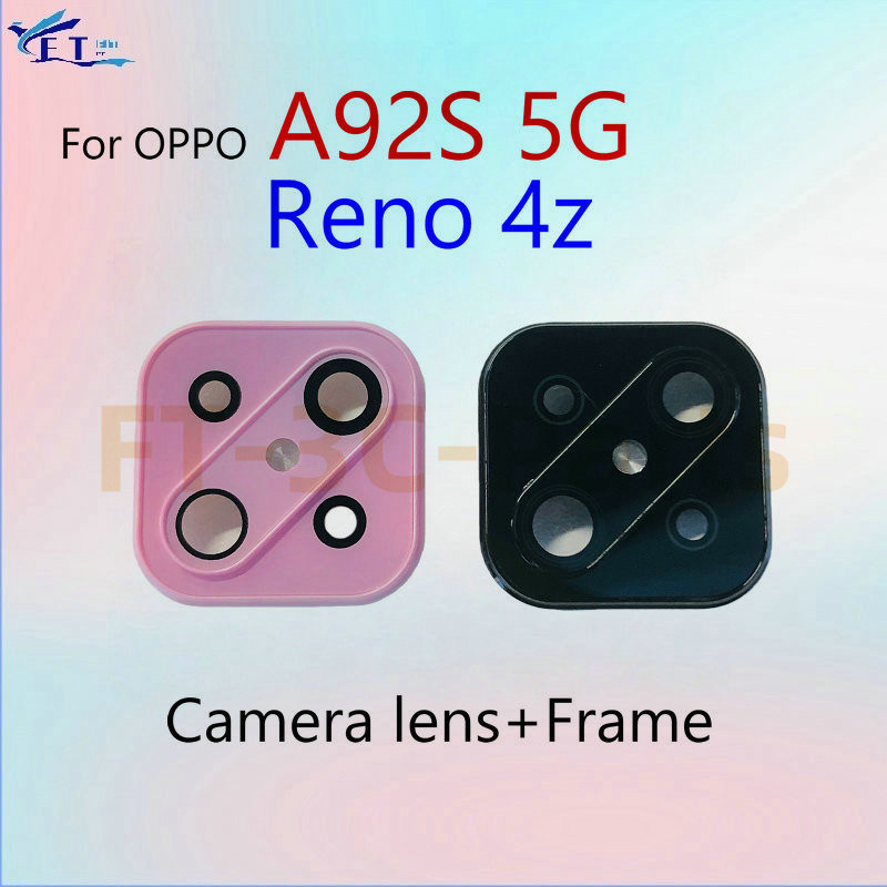 สําหรับ Reno 4z 5G A92S 5G เลนส์กล้องด้านหลังกล้องกรอบแก้วผู้ถือเปลี่ยน