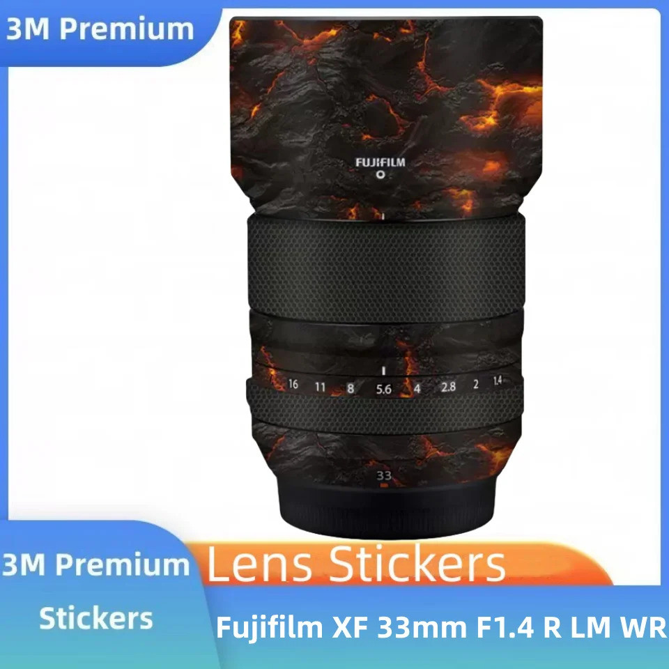 สําหรับ Fuji XF33mm Decal ไวนิลห่อฟิล์มเลนส์กล้อง Body สติกเกอร์ป้องกันสําหรับ Fujifilm XF 33 มม.F1.