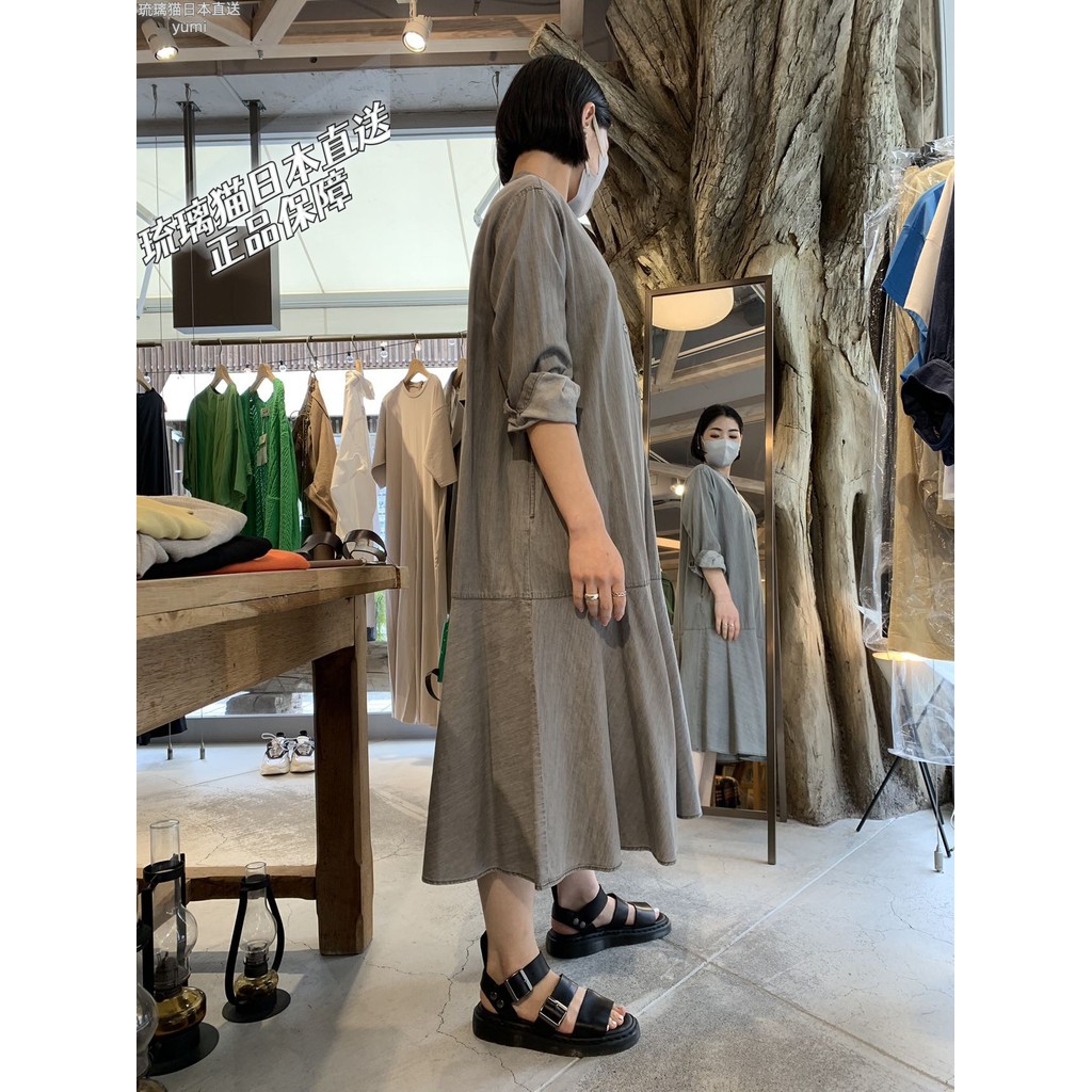 ชุดเดรสผ้าฝ้ายแท้ MN222N27 นำเข้าจากญี่ปุ่น จัดส่งฟรี