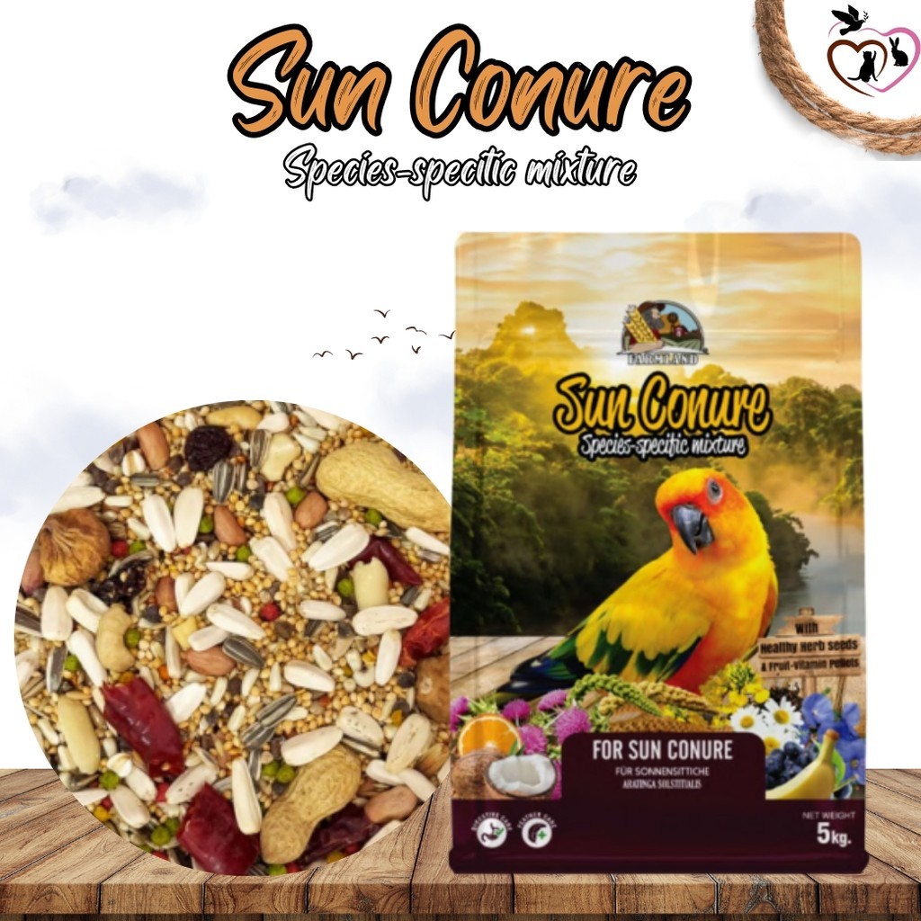 farmland sun conure ธัญพืชรวมสำหรับซันคอนัวร์ 5kg
