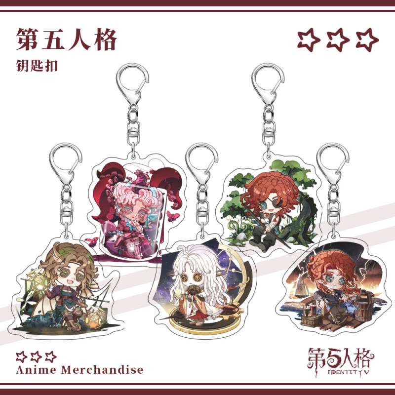 เกมร้อน Identity V อะนิเมะ KeyChain Joseph Desaulniers Grace Margaretha Zelle ผู้ชายพวงกุญแจสําหรับพ