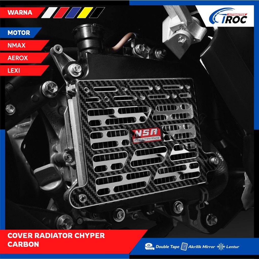 HORANSHOP CYPHER คาร์บอนหม้อน้ําฝาครอบ CYPHER คาร์บอนหม้อน้ําฝาครอบ VARIO PCX ADV AEROX NMAX OLD LEX