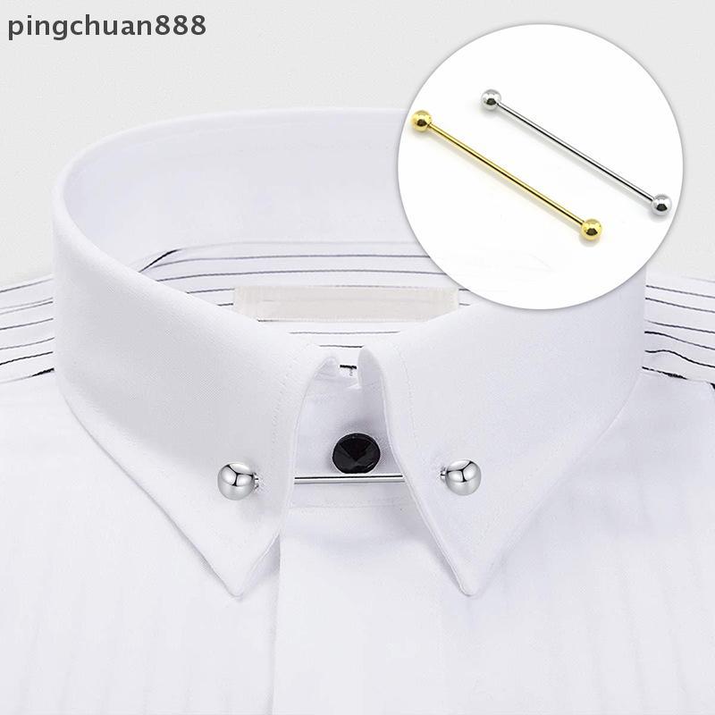 Pingchuan888 ใหม่โลหะคอ Tie Collar Bar Pin คลิป Ties Lapel Pins และเข็มกลัดสําหรับชายเข็มกลัดเครื่อง