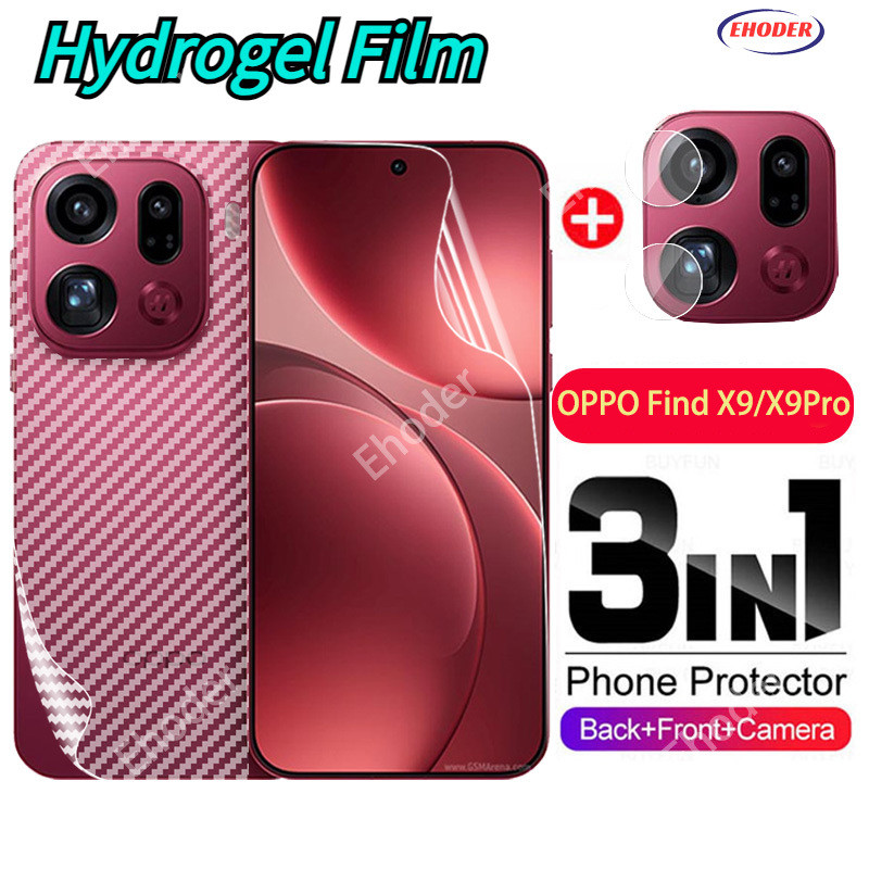 ฝาครอบป้องกันหน้าจอสําหรับ OPPO ค้นหา X9S X9 Ultra Pro 5G 2026 ด้านหน้าด้านหลังฟิล์มไฮโดรเจลนุ่มสําหรับ FindX9S FindX9Ultra FindX9Pro FindX9 X9Ultra X9Pro ป้องกันกล้องเลนส์ฟิล์ม