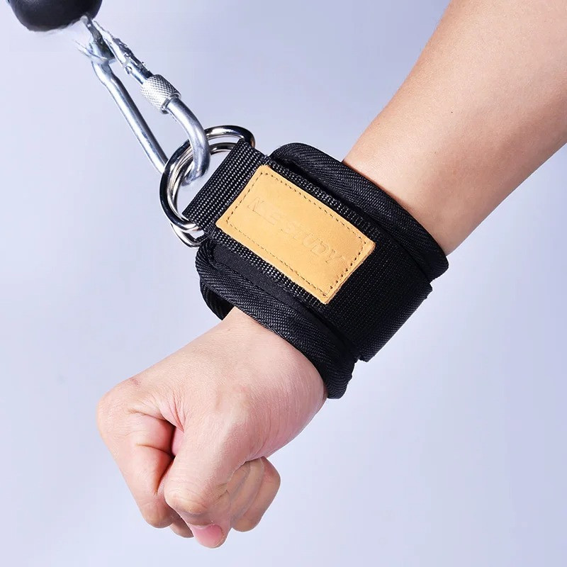1 ชิ้นสายรัดข้อมือสําหรับความต้านทาน band การออกกําลังกายสายเครื่อง Neoprene เบาะข้อมือ Cuffs Gym อุปกรณ์ฟิตเนสหน้าแรก