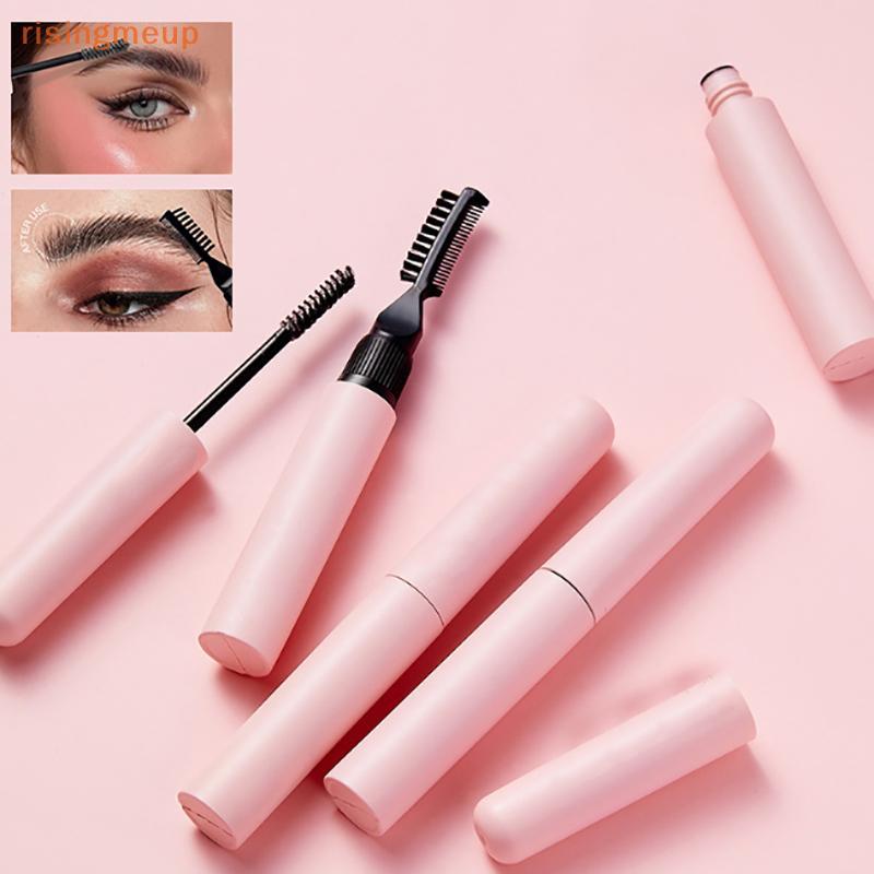 [risingmeup] 10ml Dual Brush หลอดมาสคาร่าเปล่า DIY รีฟิลขวดเจลคิ้วขนตา Elongation เครื่องสําอางคอนเทนเนอร์บรรจุภัณฑ์ใหม่