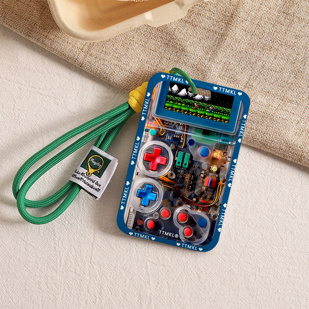 ที่ใส่การ์ด cardholder Honglan Key Mechanical Retro เกมคอนโซลผู้ถือบัตรนักเรียนการ์ดรถบัส ID Card Ac