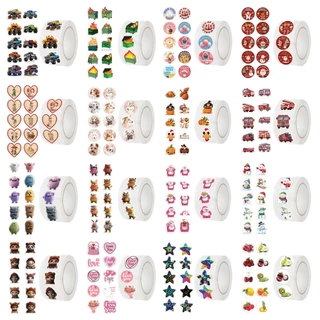 คอลเลกชันสติกเกอร์ม้วน100รูปแบบ-500ชิ้น/ม้วน,ข้ามพรมแดนขายร้อน,ในสต็อกขายส่ง