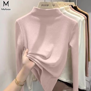 เสื้อความร้อนฤดูหนาวพื้นฐานของผู้หญิงสลิมฟิตแขนยาวเสื้อตัวใน…