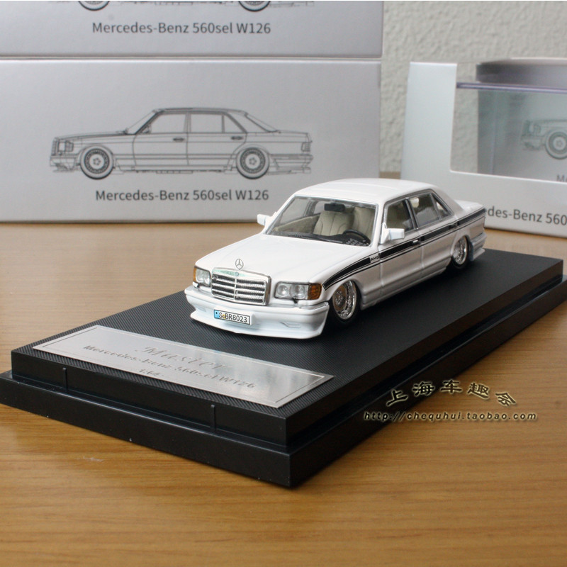 1: 64 Master Benz 560sel W126 รถรุ่น Tiger Head Benz โลหะของขวัญเครื่องประดับ Boy
