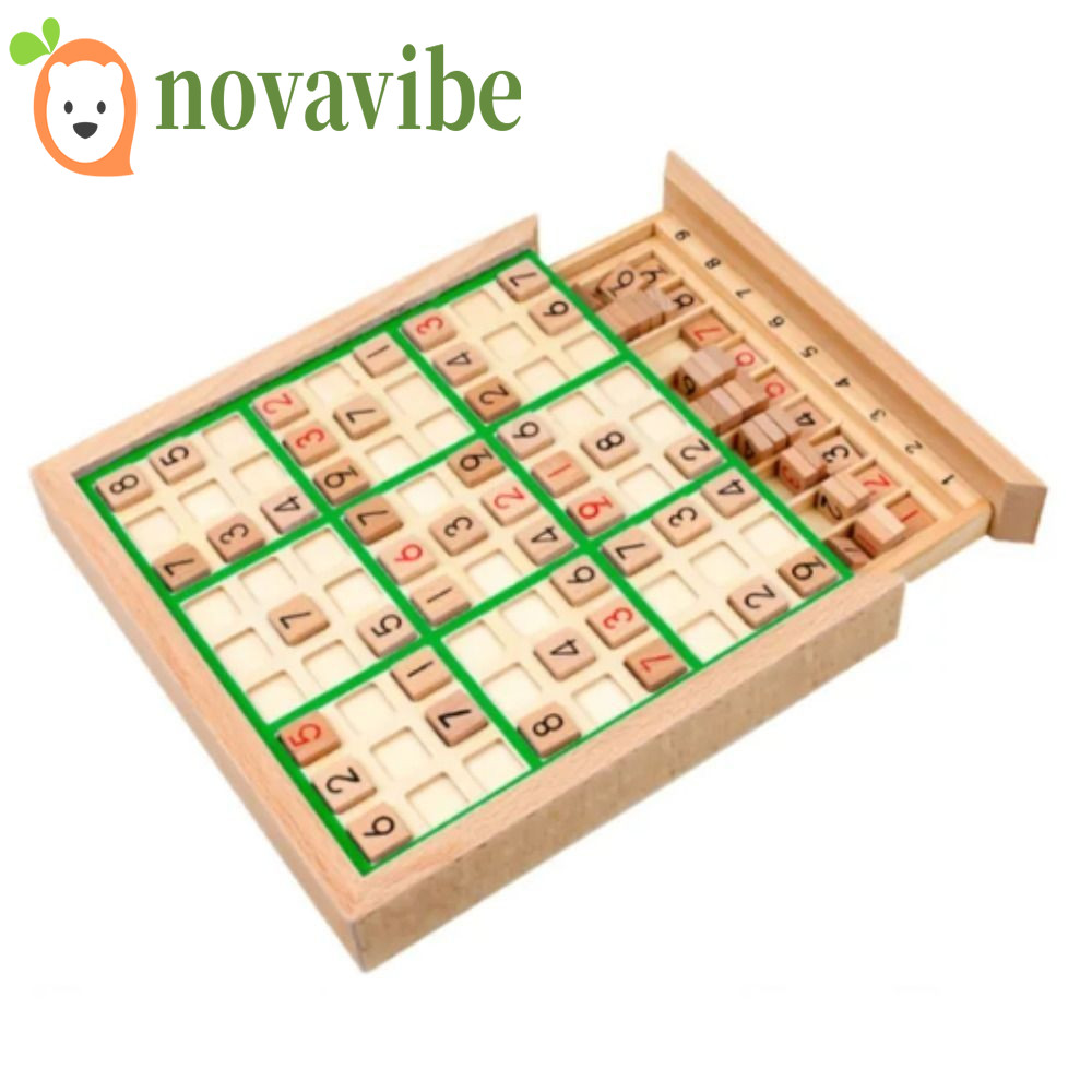 ของเล่นคําไขว้ของ โนวาวีเบ ซูโดกุ, หมากรุก ซูโดกุ นานาชาติ มอนเตสซอรี่ หลักหมากฮอส ซูโดกุ หลักหมายเลขวางเกมเด็กของขวัญ