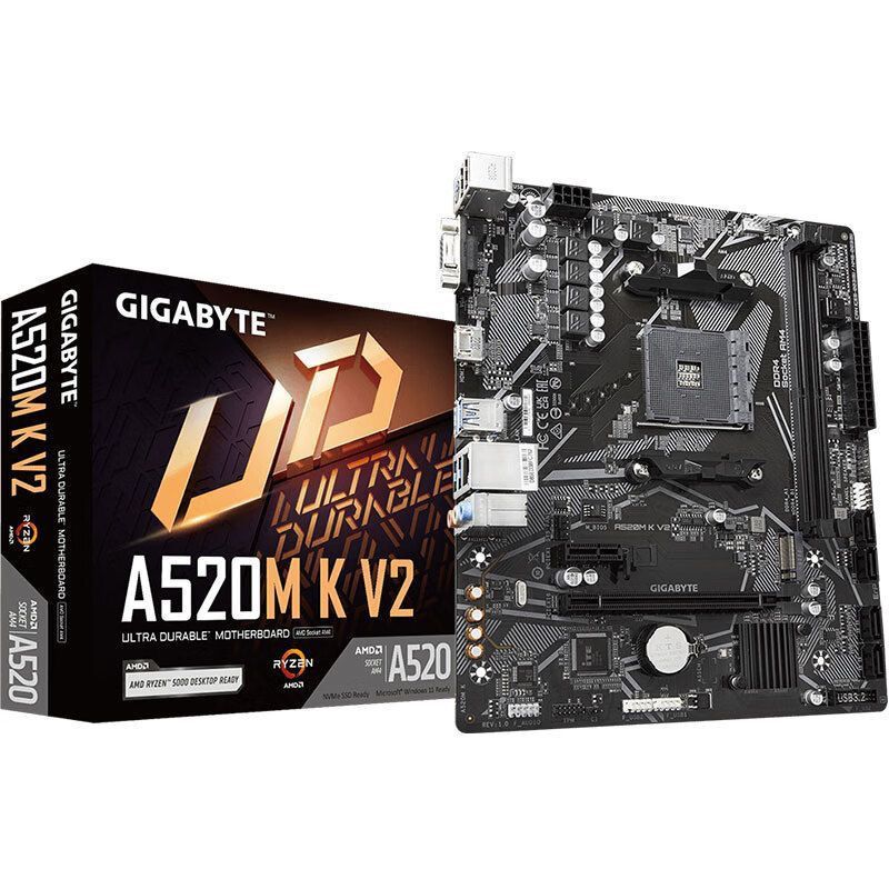 Gigabyte A520M K V2 เมนบอร์ดคอมพิวเตอร์ AMD เมนบอร์ด AM4 Internet Cafe เกมออกแบบเมนบอร์ดสําหรับเล่นเ