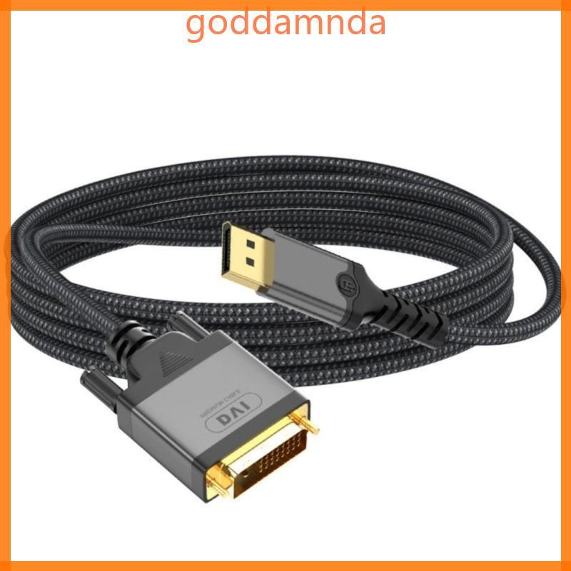 GODD 2m 6 56ft DP to DVI Video Tramsfer Cable สําหรับแล็ปท็อปและแท็บเล็ตการแชร์หน้าจอรองรับความละเอี
