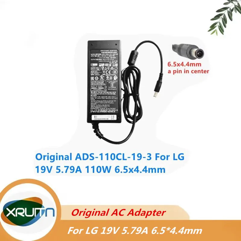 ADS-110CL-19-3 ดั้งเดิม 190110G 19V 5.79A 110W 6.5x4.4 มม.อะแดปเตอร์ AC สําหรับ LG PF1500G 34UC98 34