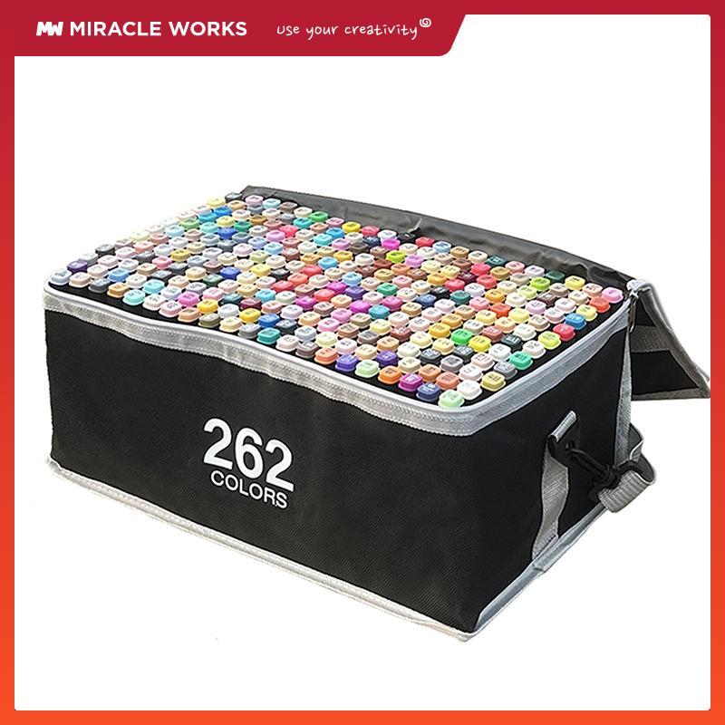 MW Dual Tip Marker ปากกา 60/80/100/120/168/204/262 Marker Magic Pen ชุดปากกาวาดภาพสําหรับการวาดภาพ