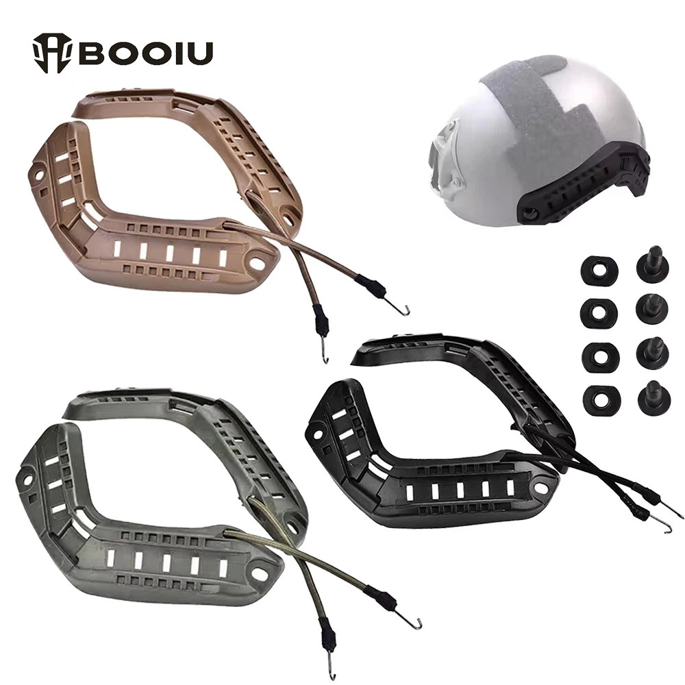 หมวกกันน็อก_booiu_ด้านข้าง สำหรับท่องเที่ยวและล่าสัตว์ จากวัสดุ ABS/Nylon พร้อมแท่นติดตั้ง rail arc
