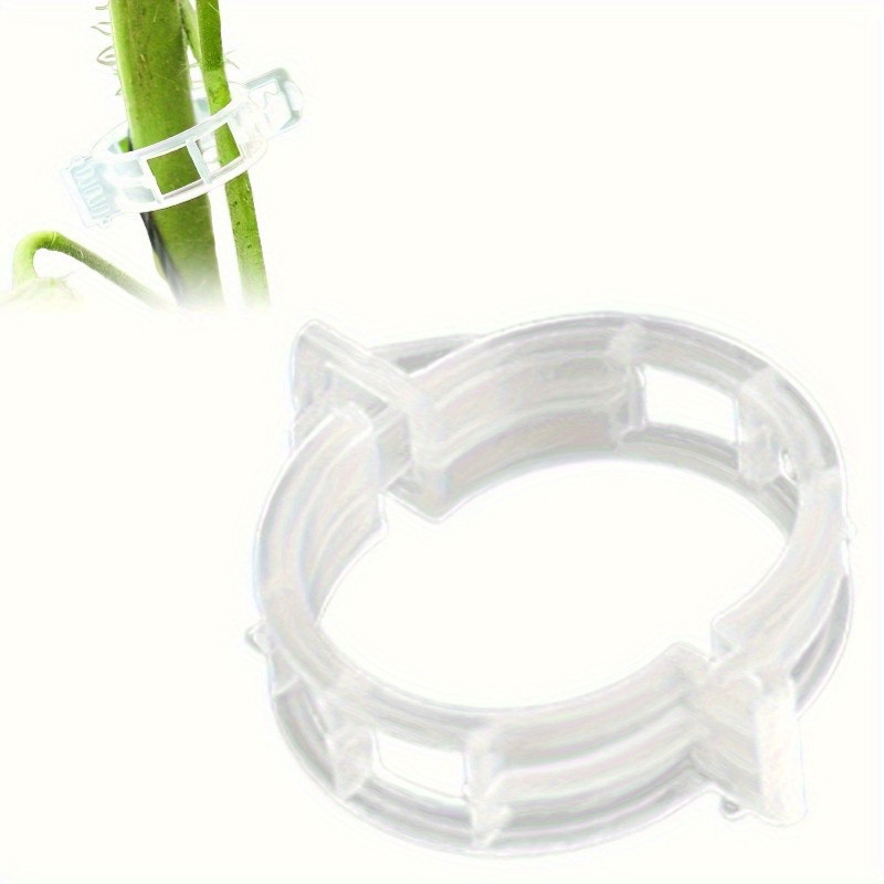 100 ชิ้นคลิปพืชรองรับพลาสติกแบบใช้ซ้ําได้เชื่อมต่อ Fixing Vine Tomato Stem Grafting ผักพืช Orchard และ Garden เครื่องมือ - รูปที่ 3