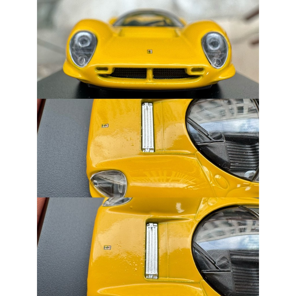 Jingshang Kyosho 1/64 Ferrari Ferrari 330 P4 Convertible Yellow Seven Bullets 7 Bullets Assembled Ca