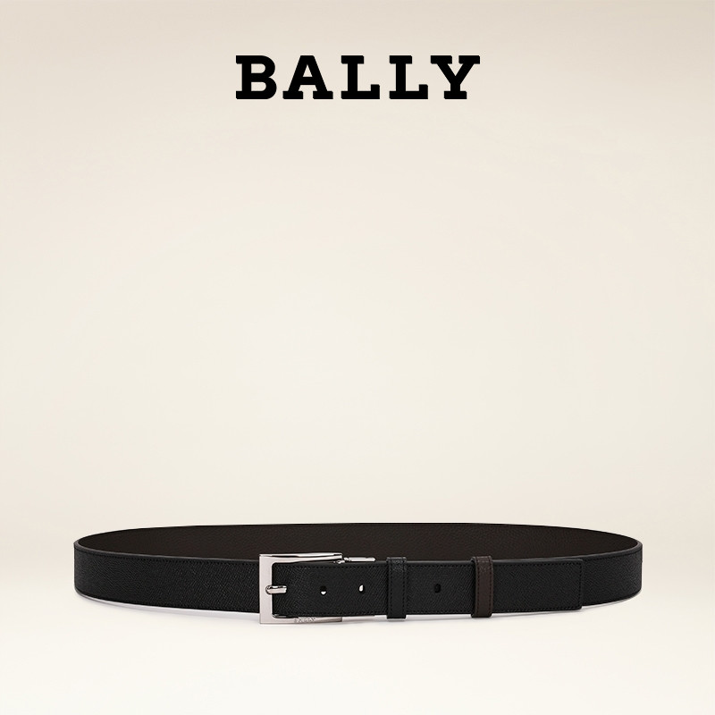 เข็มขัดหนังผู้ชายสีดำ BALLY - ของขวัญคริสต์มาสที่เหมาะสม