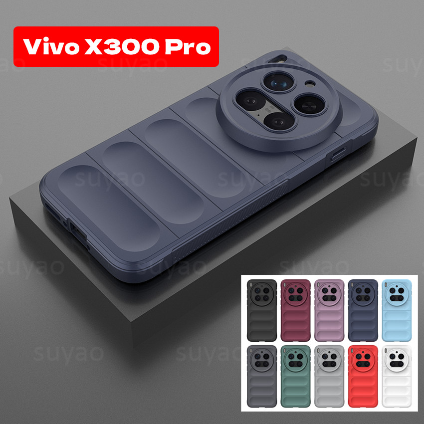 สําหรับVivo X300Pro X300 Pro 2025 เคสโทรศัพท์สแควร์แฟชั่นปลอกVivoX300Pro VivoX300 TPUกล้องปกป้องเชลล์เข้ากันได้ถุงลมนิรภัยเลนส์Matteกันกระแทกนุ่มปกหลัง
