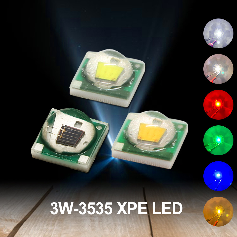 1-10pcs High Power LED 3535 ชิป 3W SMD เย็น Warm White Royal Blue สีแดงสีเขียว IR UV 365 385 395 410