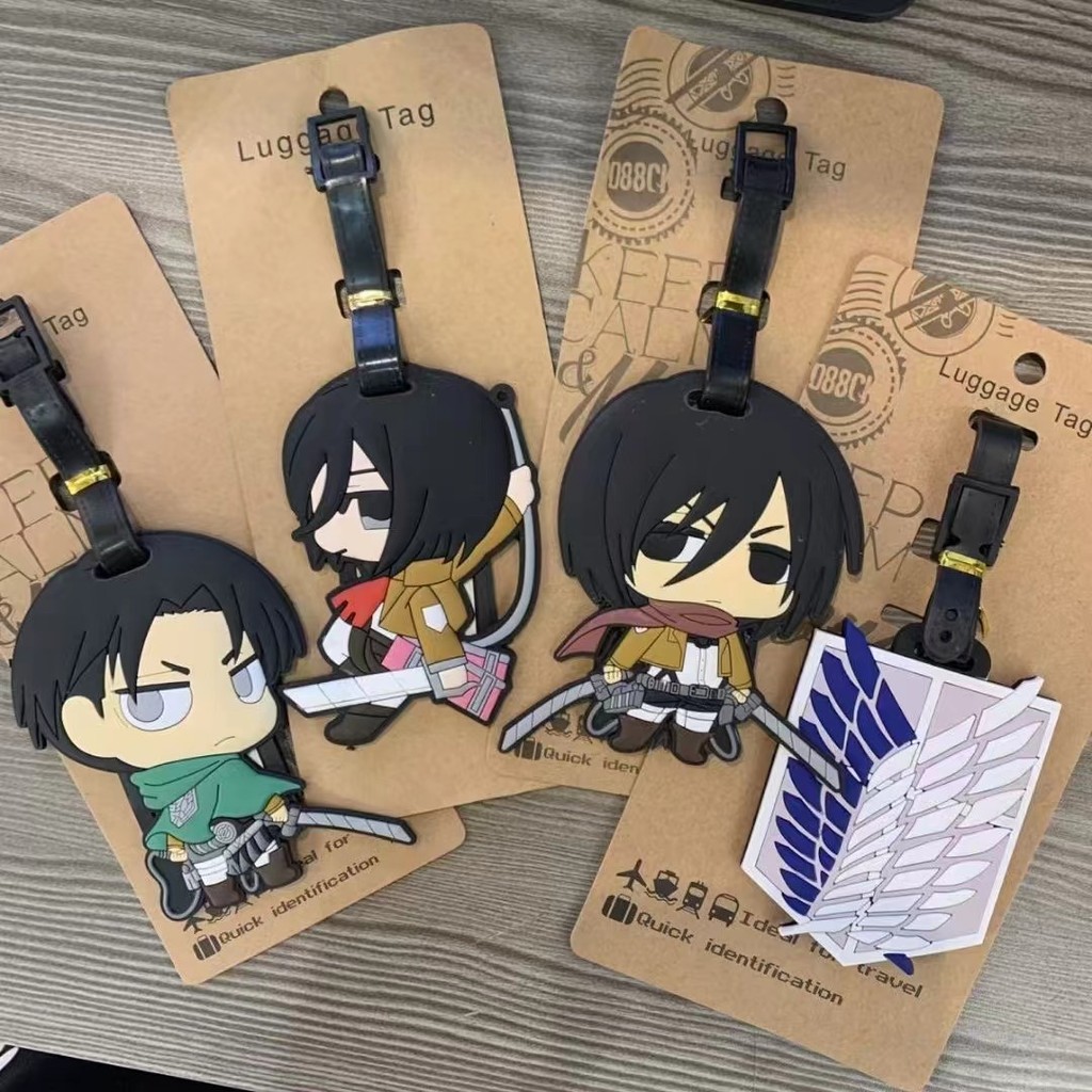 Attack on Titan Merchandise แท็กกระเป๋าเดินทาง Wings of Freedom Allen กระเป๋าเดินทางแท็ก Identification Tag Boarding Consignment Tag