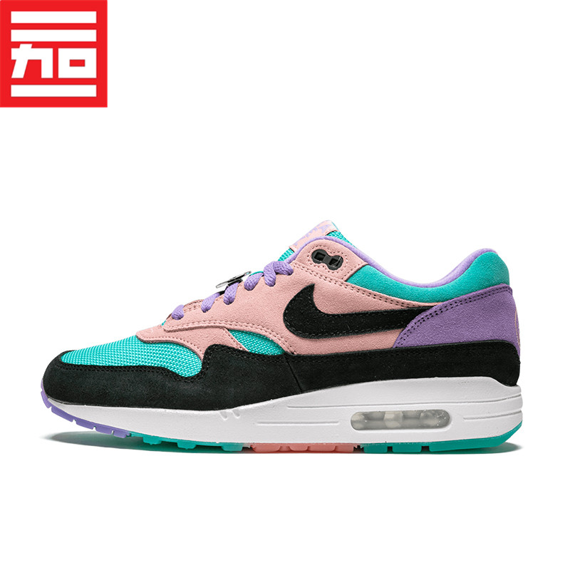 Nike Air Max 1 Mens Smiley Retro Casual Sports Air Cushion Cushion Cushion Cushion Cushion รองเท้าวิ