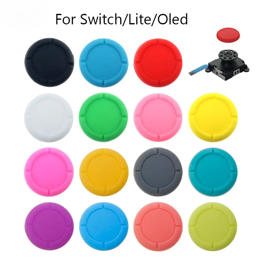 1pcs ซิลิโคนเปลี่ยนสําหรับ Nintend SWITCH Joy-Con สวิทช์/Oled/Lite Controller 3D Analog จอยสติ๊กฝาครอบ Thumb Stick หมวกปุ่มโมดูล